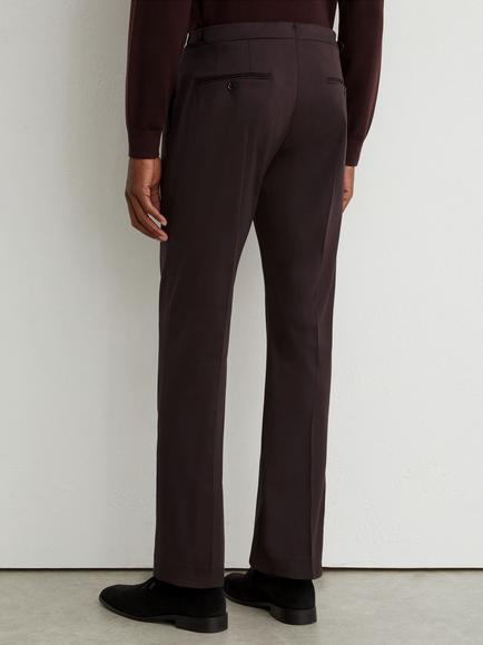 Reiss Float Straight Fit Cotton Rich Chinos - view 2, Aubergine Purple