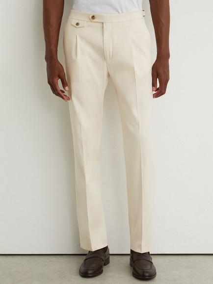 Reiss Float Straight Fit Cotton Rich Chinos, Stone