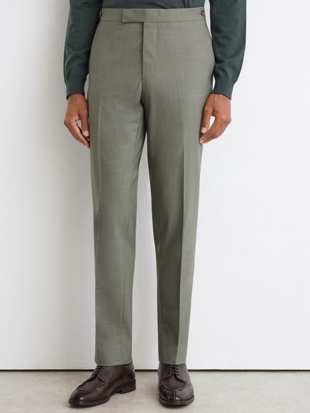 Reiss Grain Wool Blend Formal Trousers, Sage Green, Sage Green