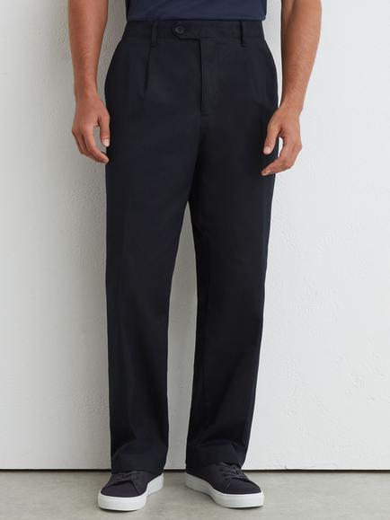 Reiss Look Straight Leg Chinos, Navy, Navy