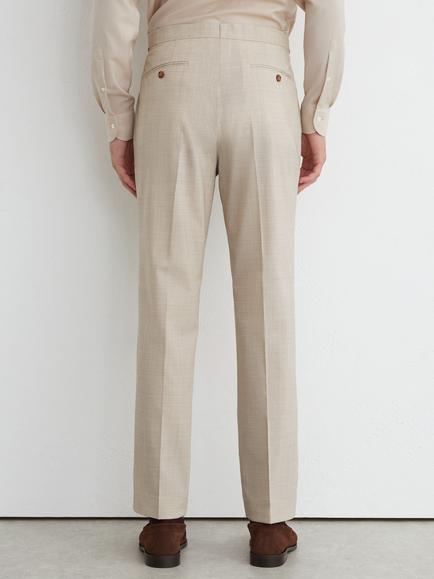 Reiss Vita Wool Rich Suit Trousers, Oatmeal - view 2, Oatmeal