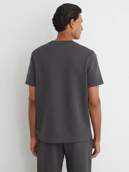 Reiss Barton Crew Neck T-Shirt, Charcoal Grey - view 2, Charcoal Grey
