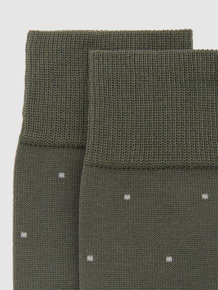 Reiss Mario Spot Print Cotton Rich Socks, Cement Grey - view 2, Cement Grey
