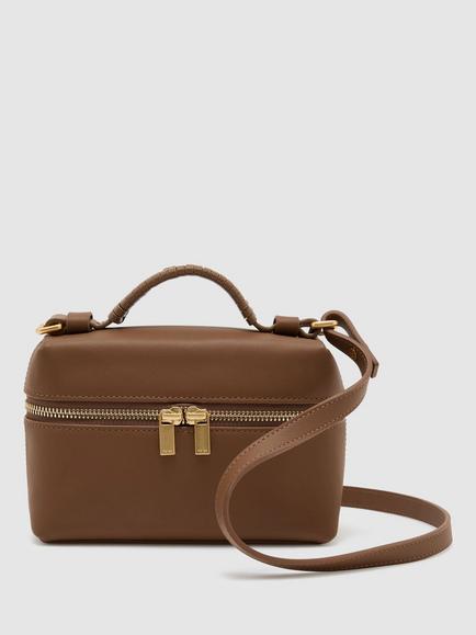 Reiss Ines Leather Handbag, Tan, Tan