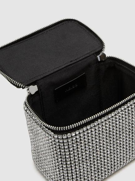 Reiss Nova Embellished Mini Vanity Clutch Bag, Silver - view 2, Silver