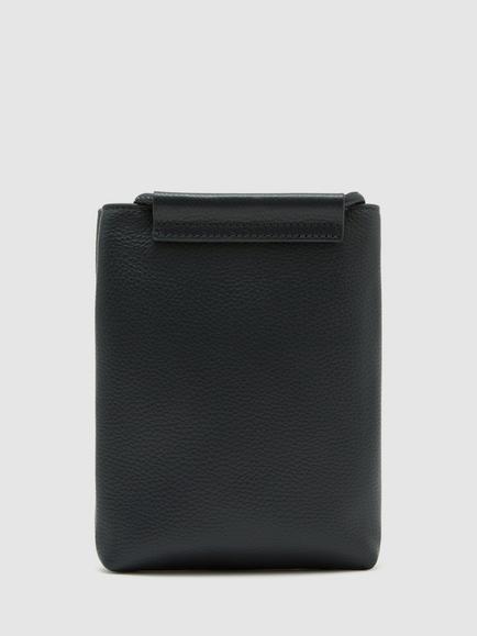 Reiss Solene Grained Leather Phone Pouch, Navy - view 2, Navy