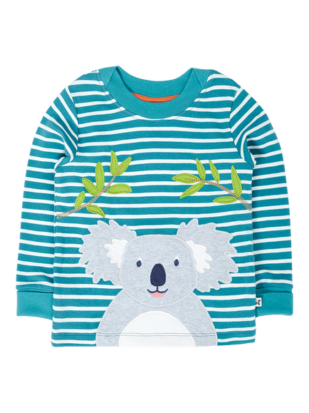 Frugi Kids' Easy On Koala Top, Multi, Boatbluebreton/Koala