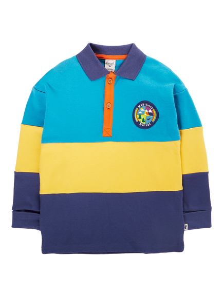 Frugi Kids' Mullion Top, Nature, Hotchpotch/Nature