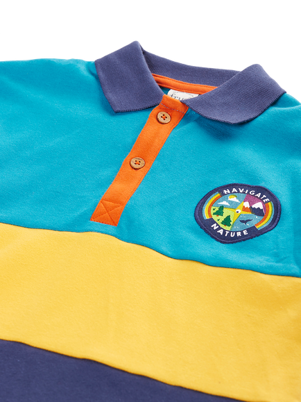 Frugi Kids' Mullion Top, Nature - view 2, Hotchpotch/Nature