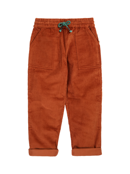 Frugi Kids' Max Cord Trousers, Rust, Rust