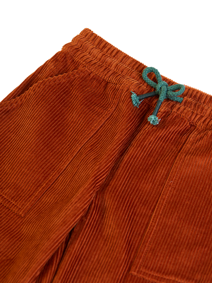 Frugi Kids' Max Cord Trousers, Rust - view 2, Rust