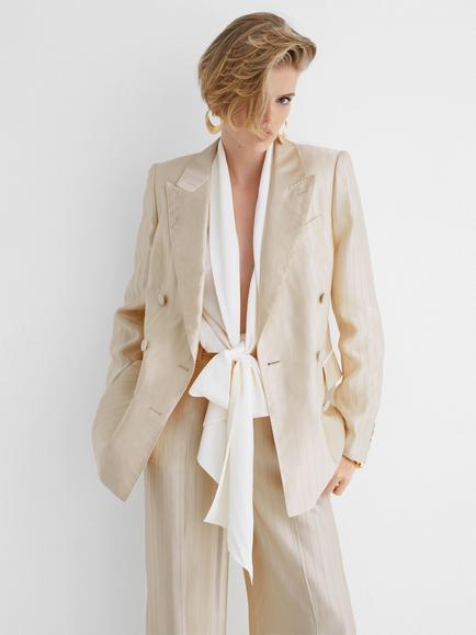 Reiss Atelier Freja Blazer, Cream, Cream