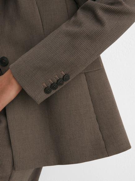Reiss Petite Gabi Single Breasted Blazer, Black/Neutral - view 2, Black/Neutral