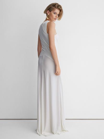 Reiss Atelier Fortuna Draped Halter Maxi Dress, Ivory - view 2, Ivory