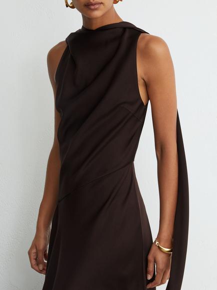 Reiss Sabine Sleeveless Maxi Dress, Grape Burgundy - view 2, Grape Burgundy