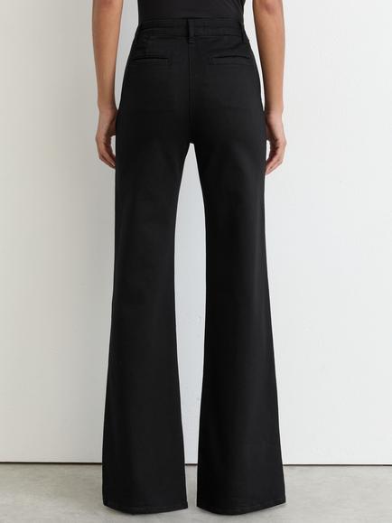 Reiss Petite Claude Flared Fit Jeans, Black - view 2, Black