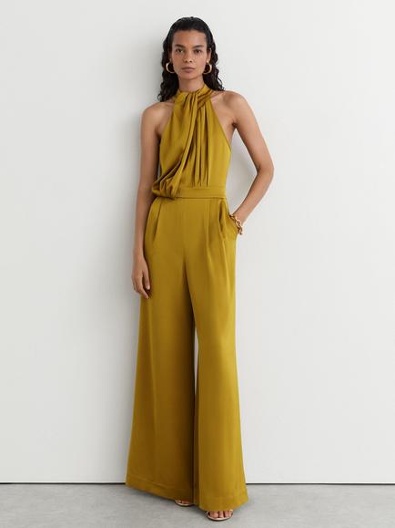 Reiss Petite Finley Jumpsuit, Chartreuse Green, Chartreuse Green