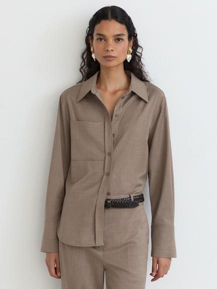 Reiss Petite Adie Shirt, Neutral, Neutral