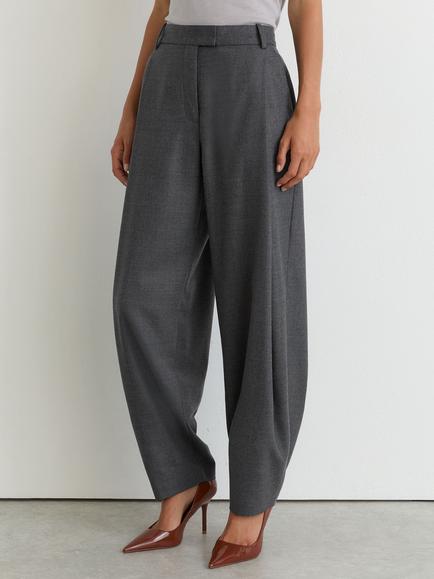 Reiss Aries Barrel Leg Trousers, Grey, Grey