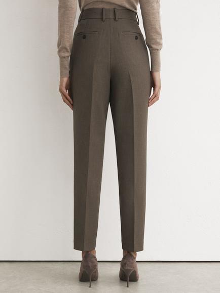 Reiss Slim Leg Puppy Tooth Trousers, Black/Neutral - view 2, Black/Neutral