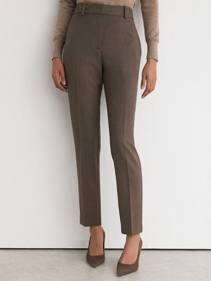 Reiss Petite Gabi Slim Fit Suit Trousers, Black/Neutral, Black/Neutral