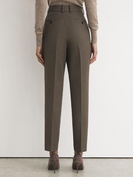 Reiss Petite Gabi Slim Fit Suit Trousers, Black/Neutral - view 2, Black/Neutral