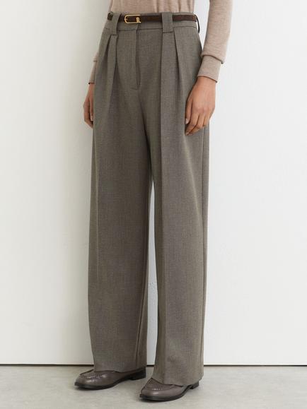 Reiss Katya Tailored Wide Leg Trousers, Dark Grey, Dark Grey