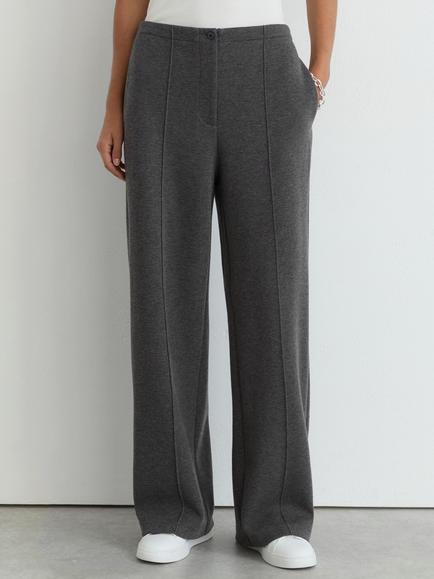 Reiss Petite Layla Wide Leg Joggers, Charcoal Grey Marl, Charcoal Grey Marl