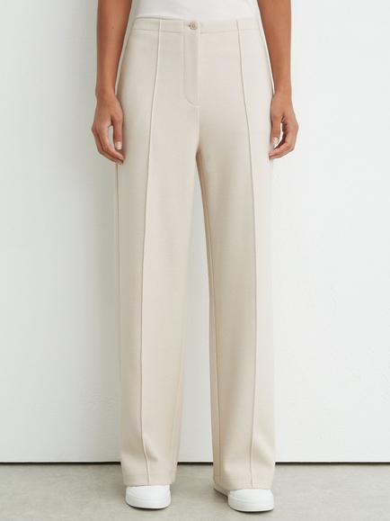 Reiss Petite Layla Wide Leg Joggers, Ivory, Ivory