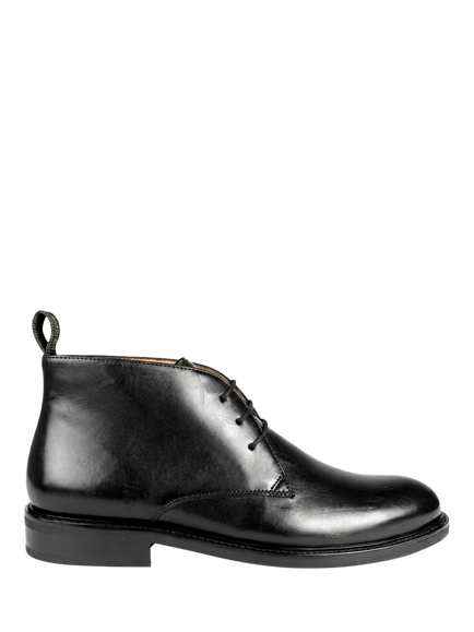 Jones Bootmaker Deacon Leather Lace Up Chukka Boots, Black
