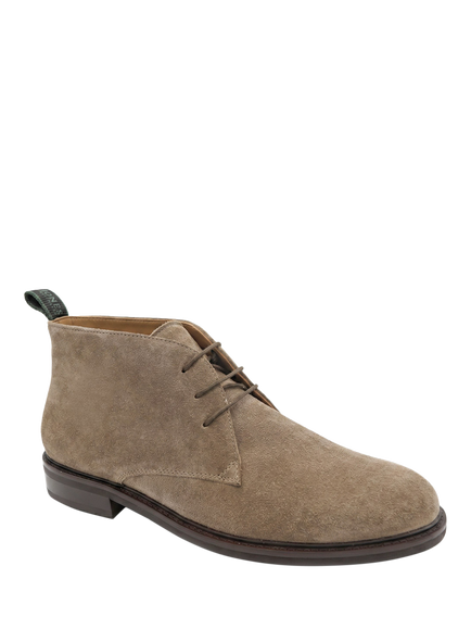 Jones Bootmaker Deacon Suede Lace Up Chukka Boots, Taupe - view 2, Taupe