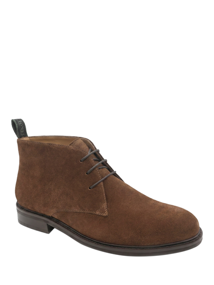 Jones Bootmaker Deacon Wide Fit Suede Lace Up Chukka Boots, Brown - view 2, Brown