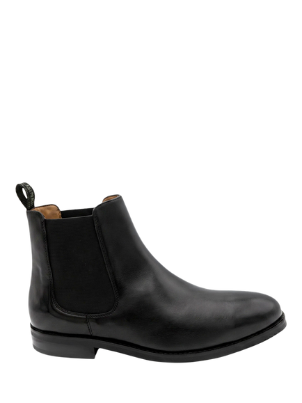 Jones Bootmaker Deakin Wide Fit Leather Chelsea Boots, Black