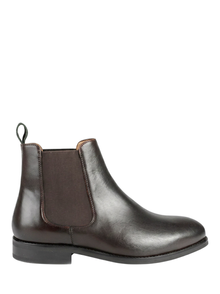 Jones Bootmaker Deakin Wide Fit Leather Chelsea Boots, Dark Brown
