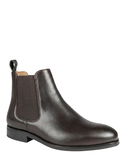Jones Bootmaker Deakin Wide Fit Leather Chelsea Boots - view 2, Dark Brown