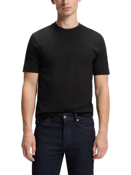 BOSS Thompson Cotton Crew Neck T-Shirt, Black, Black