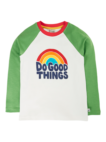 Frug Tamar Raglan Sleeve Top, Soft White/Do Good, Soft White/Do Good