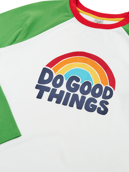 Frug Tamar Raglan Sleeve Top, Soft White/Do Good - view 2, Soft White/Do Good
