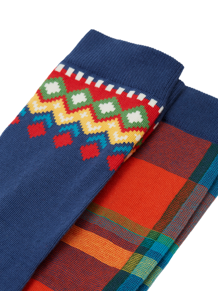 Frugi Big Foot Socks, Pack of 2, Multi - view 2, Multi