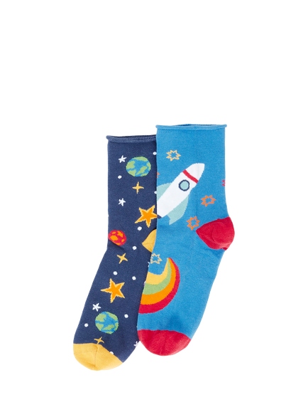 Frugi Big Foot Bamboo Socks, Multi, Multi