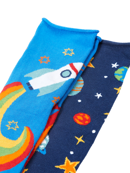 Frugi Big Foot Bamboo Socks, Multi - view 2, Multi