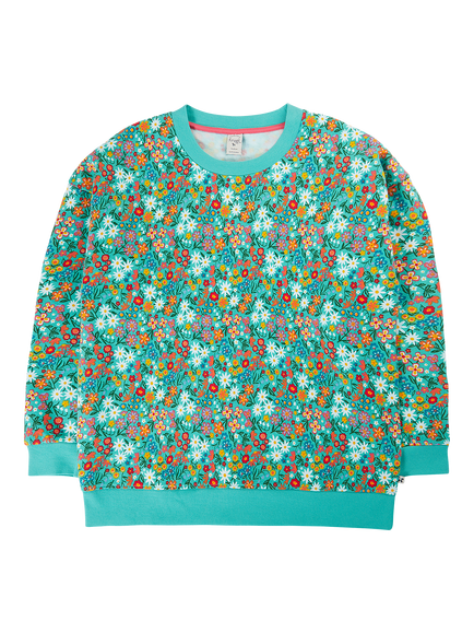 Frugi Grown Ups Sweatshirt, Wildflower, Wildflower Wander