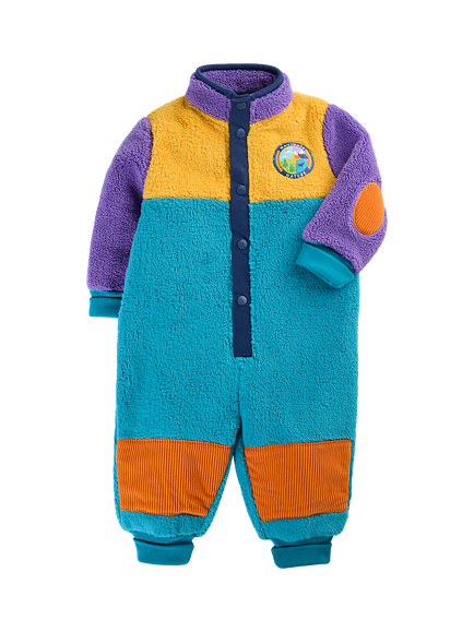 Frugi Baby Coorie Cord Fleece Suit, Multi, Multi