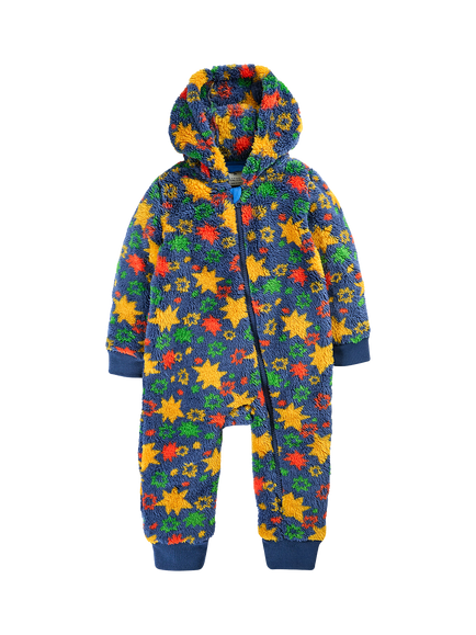 Frugi Baby Cosy Ted Snuggle Suit, Multi, Multi