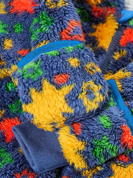 Frugi Baby Cosy Ted Snuggle Suit, Multi - view 2, Multi