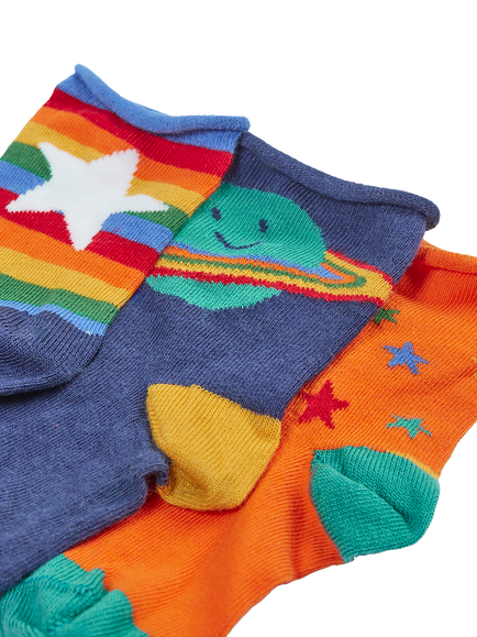 Frugi Kids' Roly Bamboo Socks, Multi - view 2, Multi