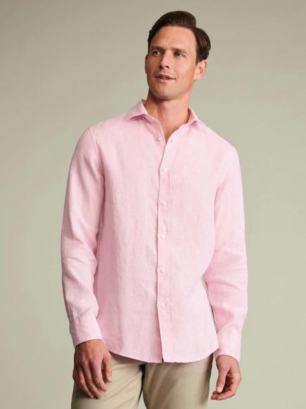 Charles Tyrwhitt Linen Classic Fit Shirt, Pink, Pink