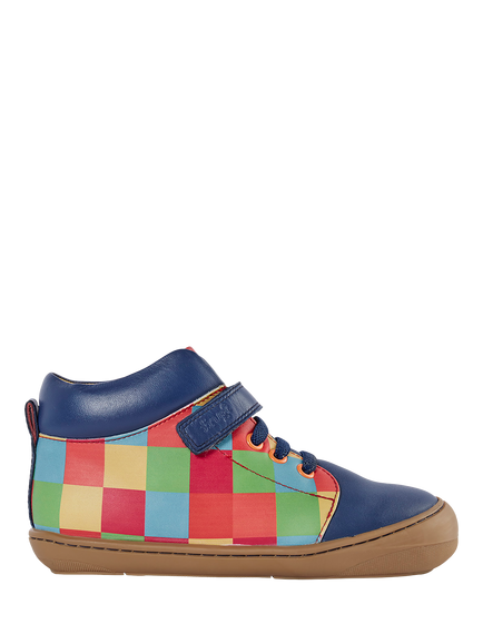 Frugi Kids' Sky Stretch Lace-Up Boots, Multi, Multi