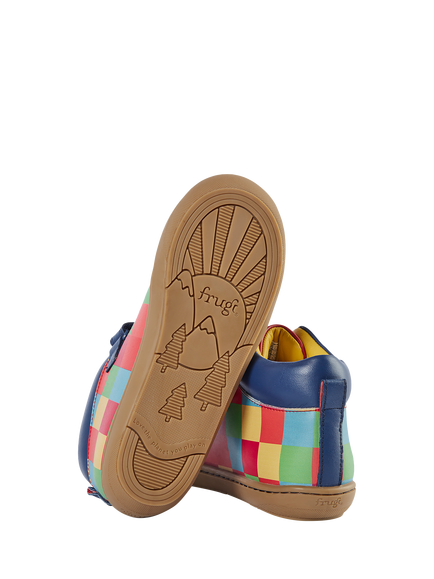 Frugi Kids' Sky Stretch Lace-Up Boots, Multi - view 2, Multi