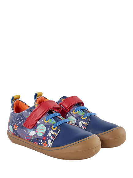 Frugi Kids' Forest Low Top Shoes, Multi, Ditsyexplorethestars
